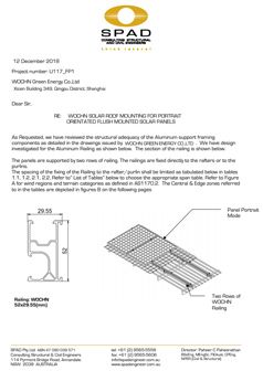 SPAD Zertifikat Solarmodul-Unterputzmontage für Hochformat 13 Dez 18