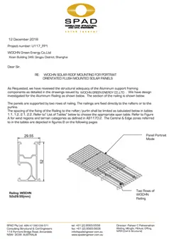 SPAD Zertifikat Solarmodul-Unterputzmontage für Hochformat 13 Dez 18