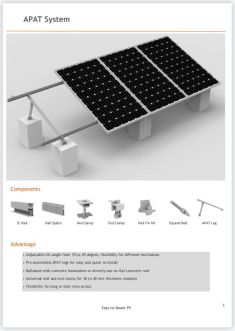 APAT Solarmontagesystem-Broschüre