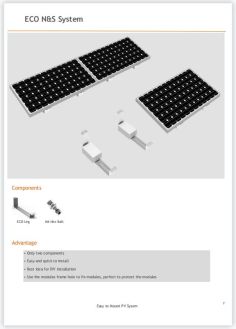 ECO Solar Montagesystem Broschüre