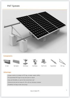 PAT Solarmontagesystem-Broschüre